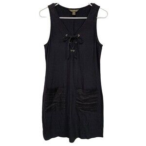 Tommy Bahama | Black Front Lace Up Sleeveless Tank Dress S